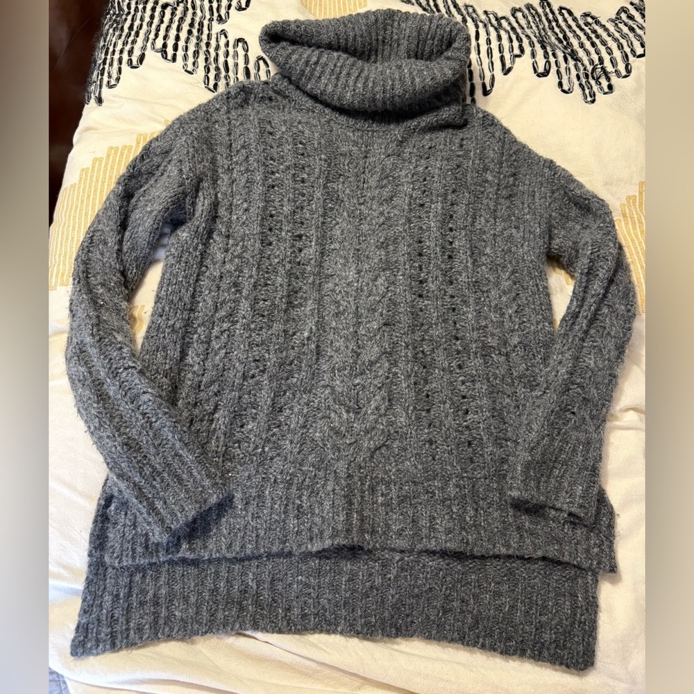 Elegant Charcoal Turtleneck Sweater